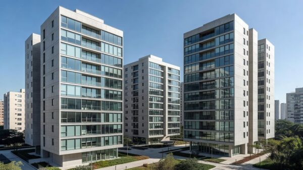 Edifícios residenciais em São Paulo representando análise de retorno imobiliário e equity multiple