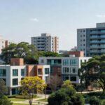 Edifícios residenciais modernos no Brasil simbolizando reinvestimento imobiliário