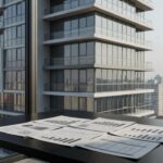 Edifício residencial em São Paulo com documentos de análise comparativa entre imóveis físicos e FII