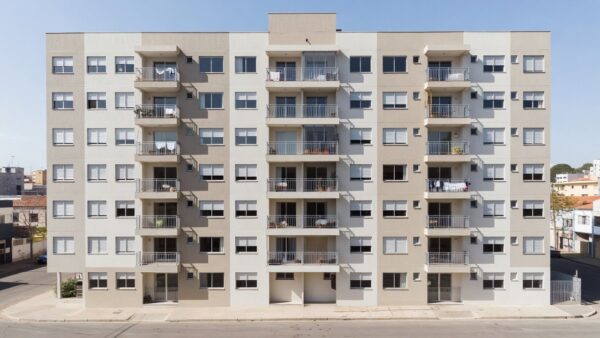 Edifício residencial brasileiro com apartamentos para aluguel e cálculo de imposto de renda