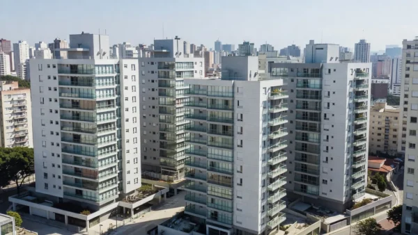Edifícios residenciais em São Paulo representando análise de imóveis físicos e IFIX