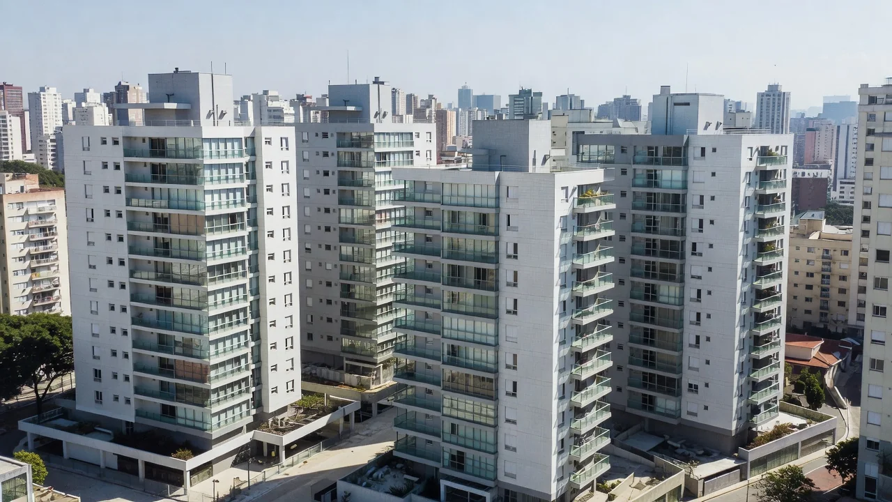 Edifícios residenciais em São Paulo representando análise de imóveis físicos e IFIX