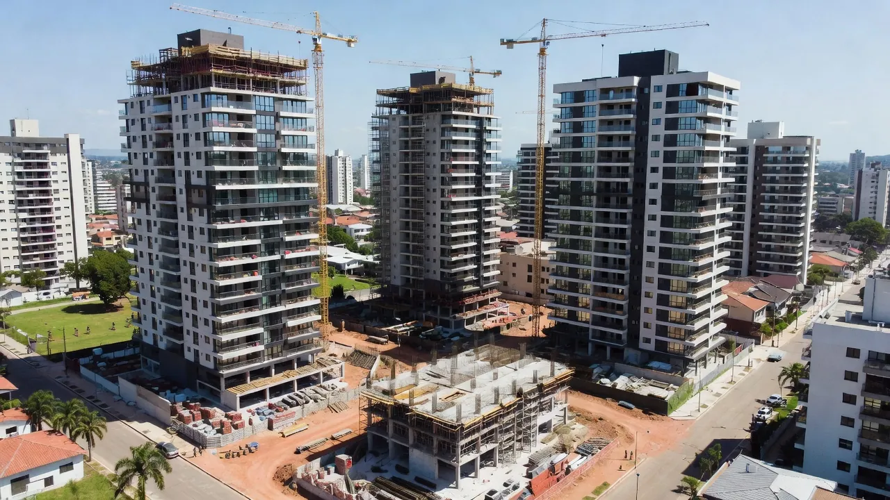 Empreendimento imobiliário em construção no Brasil para análise de VGV mínimo e WACC