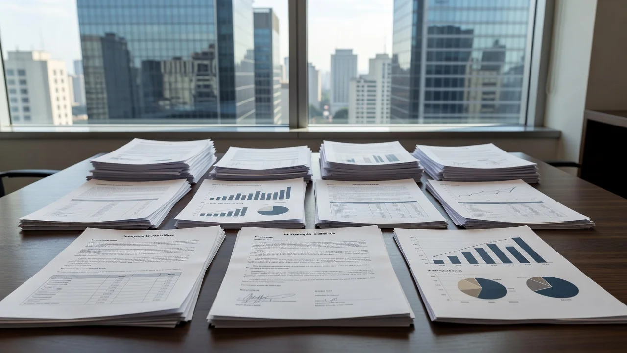 Documentos e gráficos de redução tributária em incorporação imobiliária via SPE no Brasil