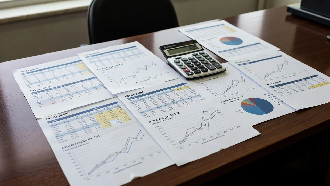 Documentos e gráficos sobre cálculo de dividend yield ajustado em FIIs de papel com CRI