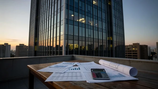 Edifício comercial em São Paulo representando análise de LTV, ROE e cap rate em investimentos imobiliários