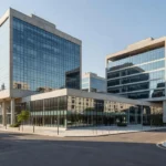 Complexo de imóveis comerciais no Brasil para análise de DSCR em carteiras imobiliárias