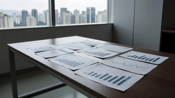 Documentos e gráficos de análise de risco em FIIs de papel com concentração setorial