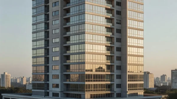 Edifício residencial moderno em São Paulo representando crescimento de equity multiple com reinvestimento de aluguéis