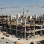 Canteiro de obras paralisado no Brasil reduzindo VPL do equity do incorporador