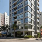 Edifício residencial moderno no Brasil para análise de ROI em imóveis alavancados