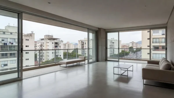 Apartamento residencial brasileiro vazio para análise de locação por temporada ou tradicional