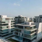 Edifícios residenciais modernos em São Paulo representando imóveis financiados e análise de yield