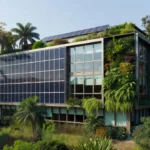 Edifício sustentável com eficiência energética em área urbana brasileira