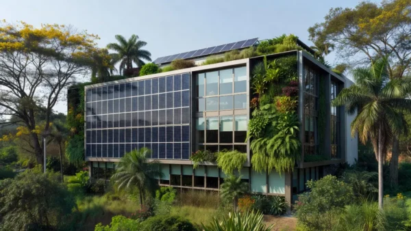 Edifício sustentável com eficiência energética em área urbana brasileira