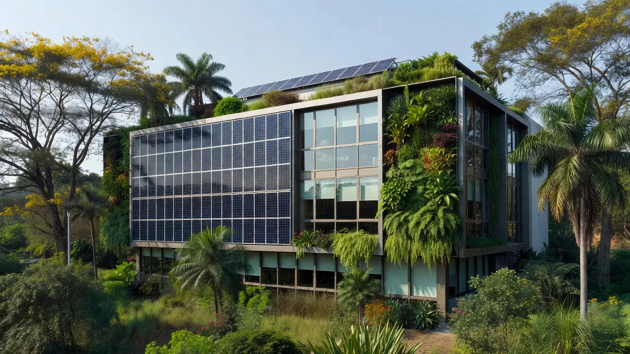 Edifício sustentável com eficiência energética em área urbana brasileira