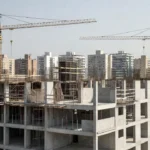 Canteiro de obras de incorporação imobiliária em São Paulo, análise financeira de yield de equity