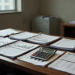 Gráficos e documentos de análise financeira sobre spread de garantia em permutas