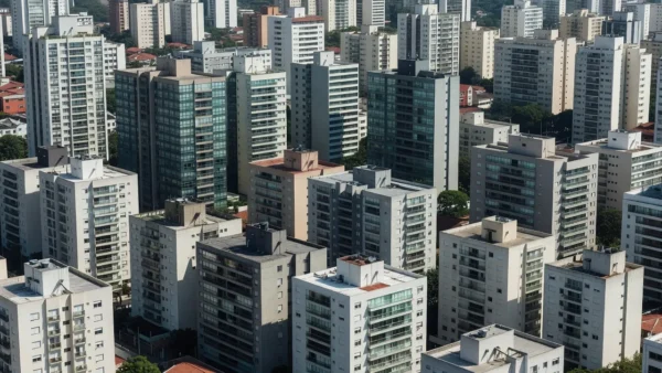 Portfólio de imóveis residenciais em cidade brasileira para análise de cap rate e vencimentos