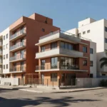 Complexo residencial moderno no Brasil sobre financiamento imobiliário