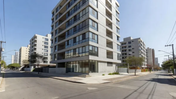 Edifício residencial brasileiro para análise de valorização imobiliária e TIR