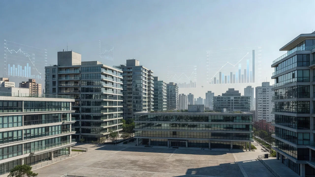 Edifícios residenciais em São Paulo simbolizando impacto da Selic em FIIs e imóveis físicos