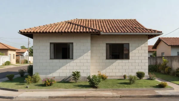 Casa residencial brasileira em bairro suburbano simbolizando decisão de venda imobiliária