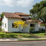 Casa residencial brasileira simbolizando reinvestimento imobiliário e redução de ganho de capital tributável