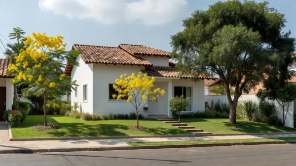 Casa residencial brasileira simbolizando reinvestimento imobiliário e redução de ganho de capital tributável