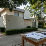 Casa residencial brasileira com documentos de financiamento para análise de amortização antecipada