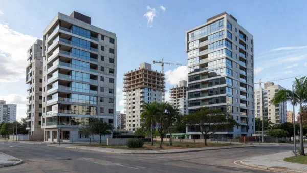 Edifícios residenciais em lançamento no Brasil para análise de velocidade de vendas e TIR