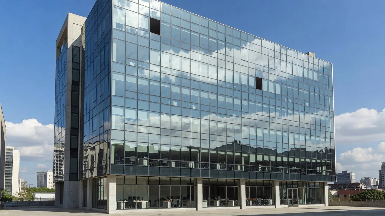 Edifício comercial moderno em São Paulo representando análise de LTV e DSCR ajustado por vacância em imóveis