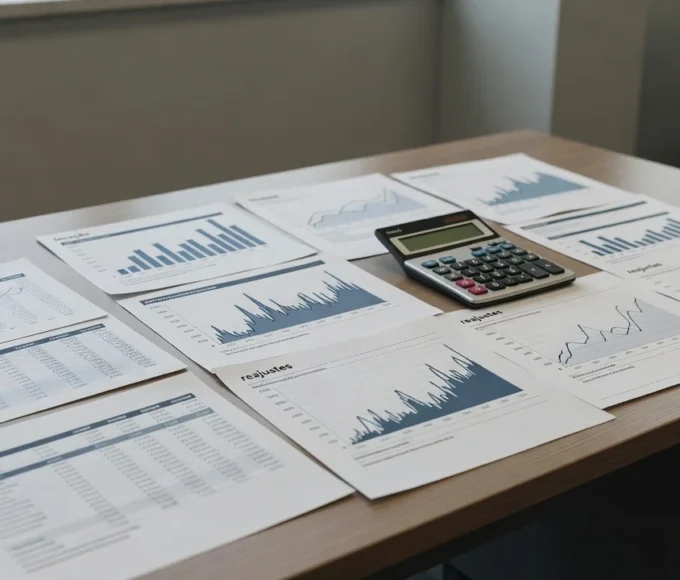 Documentos e gráficos de análise financeira sobre VPL de locação e volatilidade da Selic