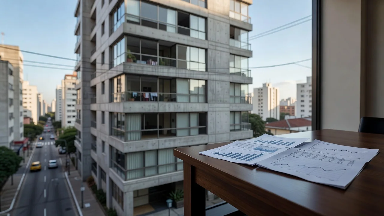 Edifício residencial em São Paulo simbolizando imóveis físicos e análise de yield versus FIIs