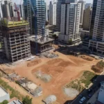Terreno urbano e construções representando cap rate implícito via método residual em lançamentos imobiliários