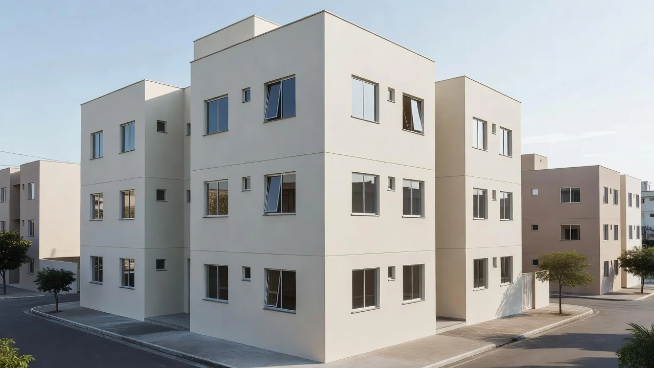 Edifício residencial reformado no Brasil simbolizando ROI em imóveis locados