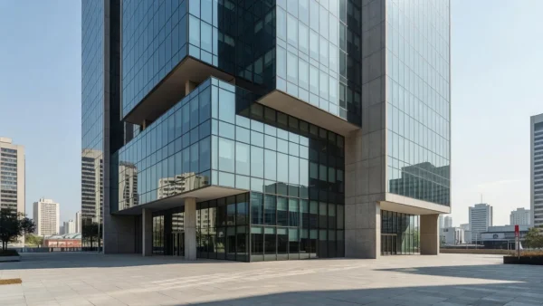 Edifício comercial moderno em São Paulo para análise de DSCR e LTV em imóveis.