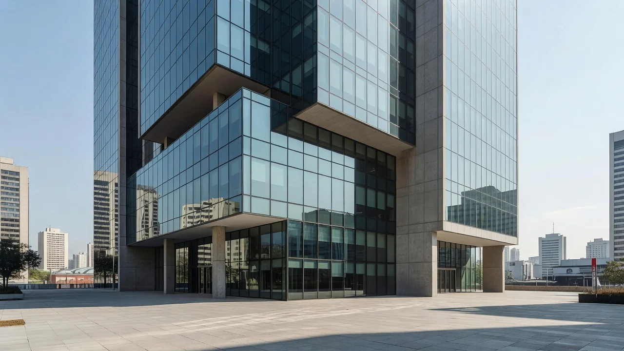 Edifício comercial moderno em São Paulo para análise de DSCR e LTV em imóveis.
