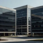 Edifícios comerciais com janelas vazias representando vacância estrutural e impacto no yield de imóveis no Brasil