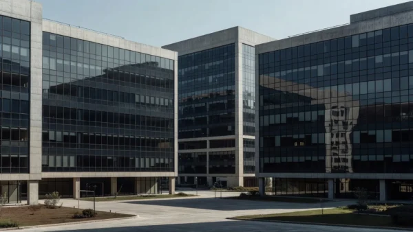 Edifícios comerciais com janelas vazias representando vacância estrutural e impacto no yield de imóveis no Brasil