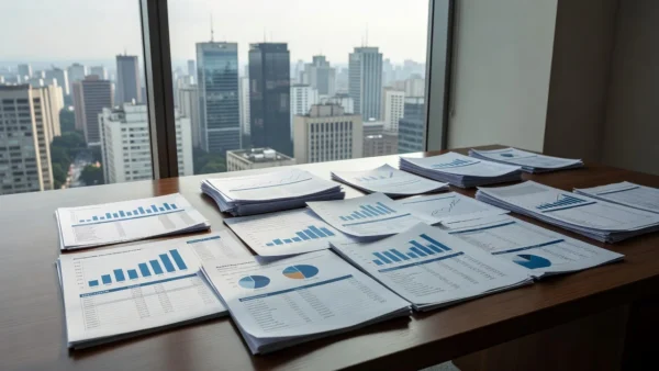 Documentos financeiros com análise de alíquotas de IR em holdings de locação