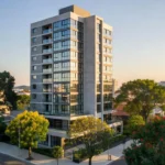 Edifício residencial brasileiro representando análise de valorização para locação via VPL invertido