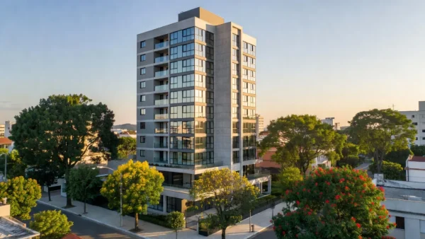 Edifício residencial brasileiro representando análise de valorização para locação via VPL invertido