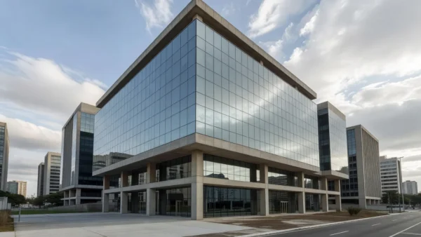 Edifício corporativo em São Paulo representando análise de cap rate e financiamento imobiliário