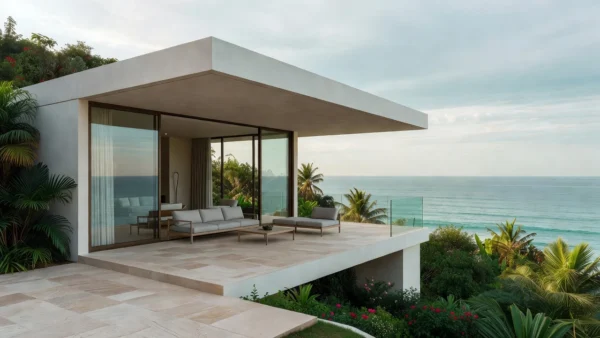 Casa de veraneio no litoral brasileiro para análise de break-even em locação por temporada