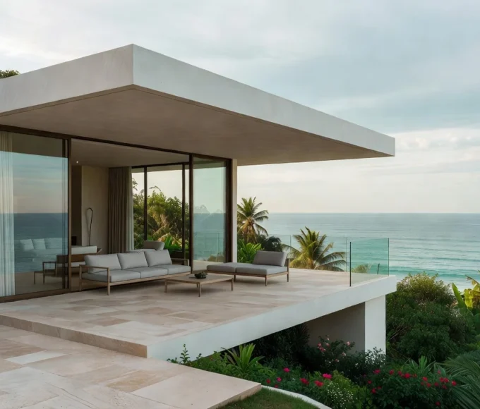 Casa de veraneio no litoral brasileiro para análise de break-even em locação por temporada