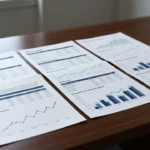 Documentos e gráficos de dividendos em FIIs de papel e retorno composto