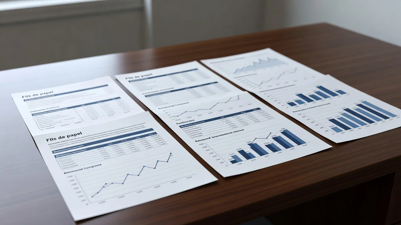 Documentos e gráficos de dividendos em FIIs de papel e retorno composto
