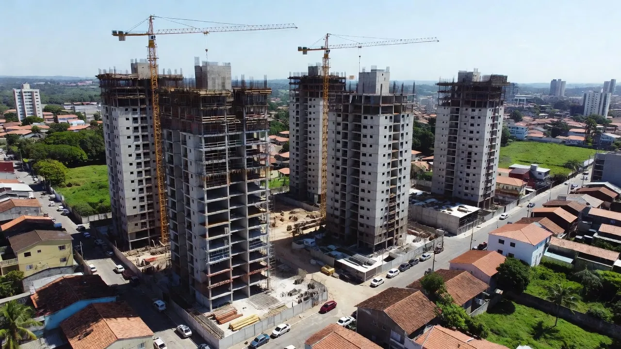 Empreendimento imobiliário em construção no Brasil para análise de WACC em SPE
