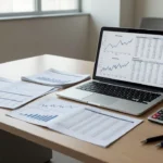 Análise financeira com gráficos de cap rate e prêmio de risco em carteiras concentradas